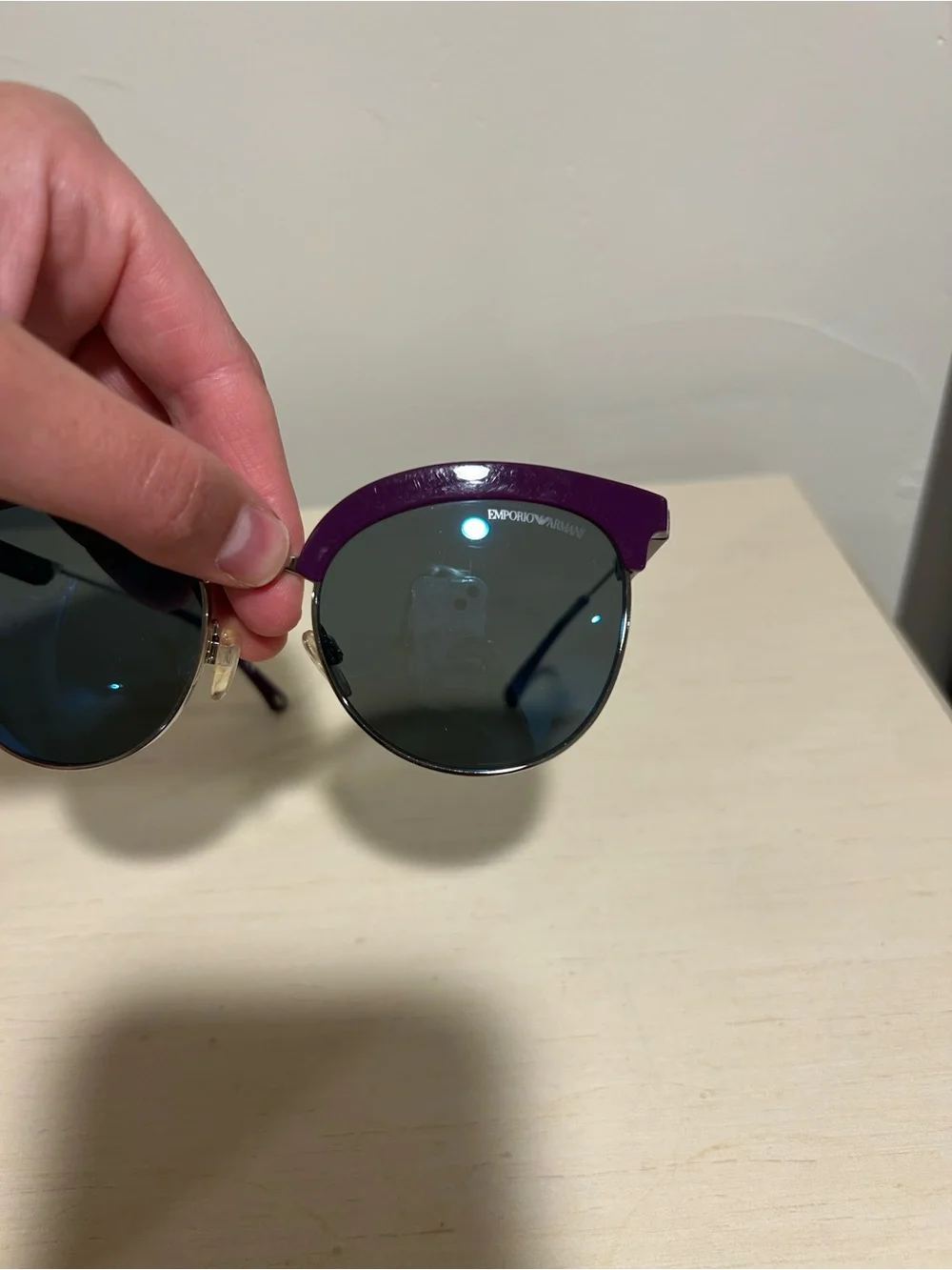 Emporio ARMANI Womens Sunglasses EA4102 5610/55 54mm Purple Silver 8 T85